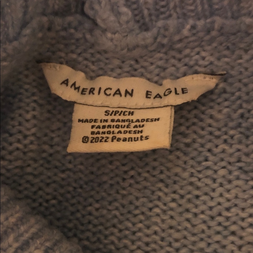 American Eagle Rare Woman’s Sm Snoopy Sweater Mock Turtleneck Like New - Picture 2 of 7